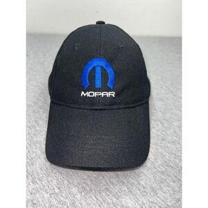 Mopar Logo Black Hat By KC Caps One Size Adjustable Crown Automotive Embroidery